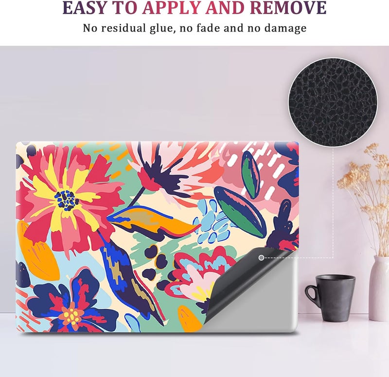 Lauspuck Laptop Notebook Skin Sticker Cover Decal, 12 13 13.3 14 15 15.4 15.6 inch Laptop Vinyl Skin Sticker Cover Art Protector Decal Universal, Graffiti Flower - Image 3